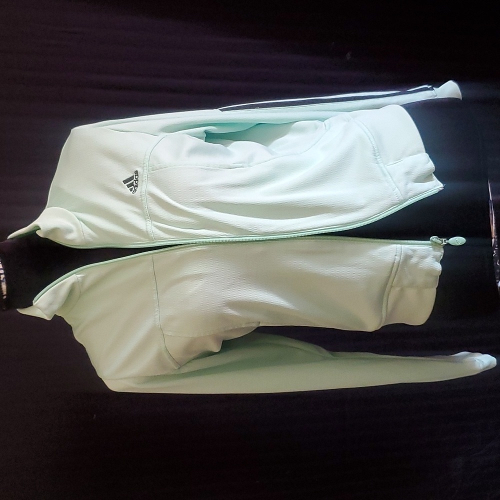 Adidas mint green with black detailing jacket Size Medium - Picture 3 of 11